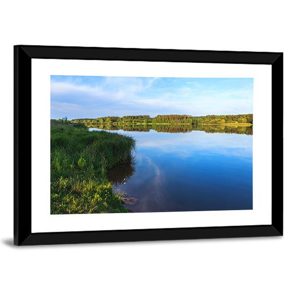 Lake Roth In Bavaria Canvas Wall Art-3 Horizontal-Gallery Wrap-25" x 16"-Tiaracle