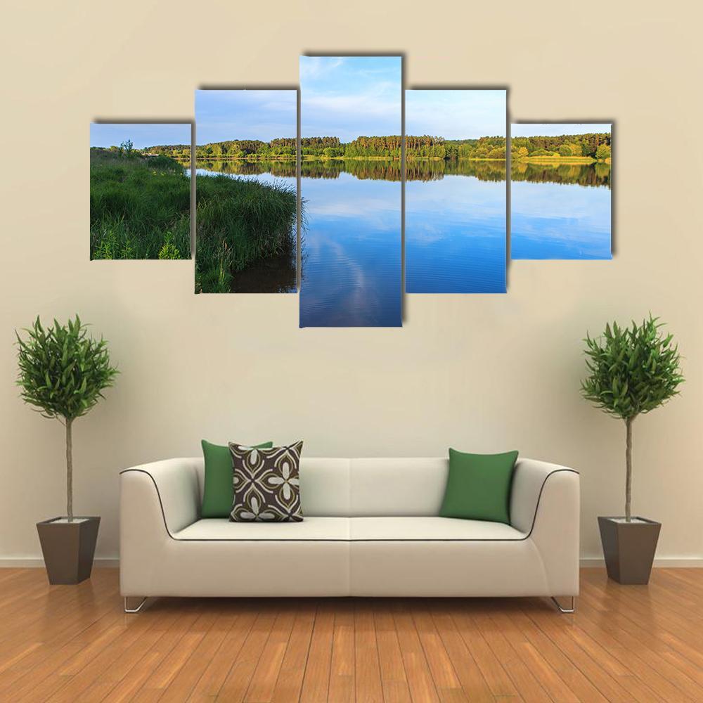 Lake Roth In Bavaria Canvas Wall Art-5 Star-Gallery Wrap-62" x 32"-Tiaracle