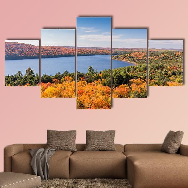 Algonquin Provincial Park Canada Canvas Wall Art-5 Star-Gallery Wrap-62" x 32"-Tiaracle