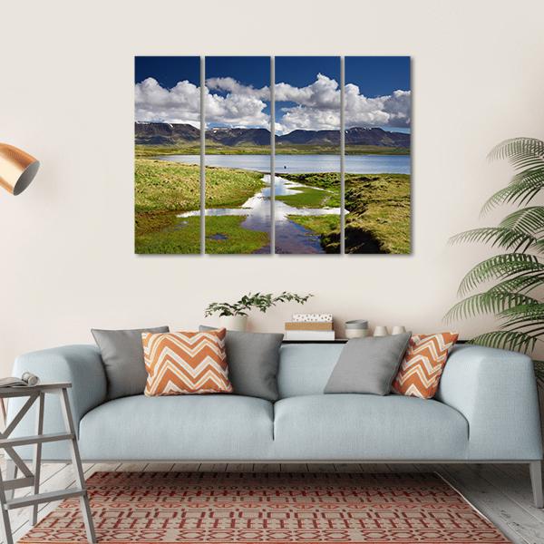 Lake Svinavatn Iceland Canvas Wall Art-4 Horizontal-Gallery Wrap-34" x 24"-Tiaracle