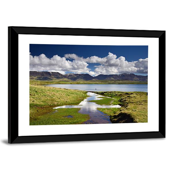 Lake Svinavatn Iceland Canvas Wall Art-5 Horizontal-Gallery Wrap-22" x 12"-Tiaracle