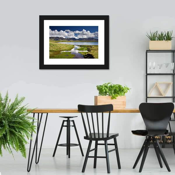 Lake Svinavatn Iceland Canvas Wall Art-3 Horizontal-Gallery Wrap-25" x 16"-Tiaracle