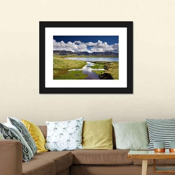 Lake Svinavatn Iceland Canvas Wall Art-5 Horizontal-Gallery Wrap-22" x 12"-Tiaracle