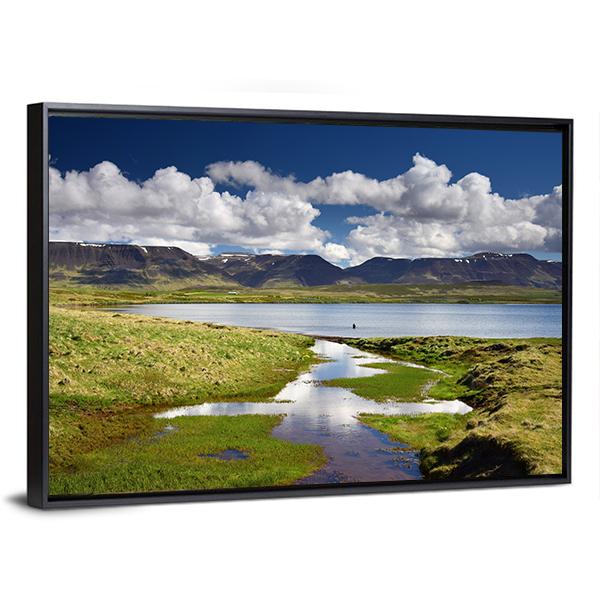 Lake Svinavatn Iceland Canvas Wall Art-5 Horizontal-Gallery Wrap-22" x 12"-Tiaracle