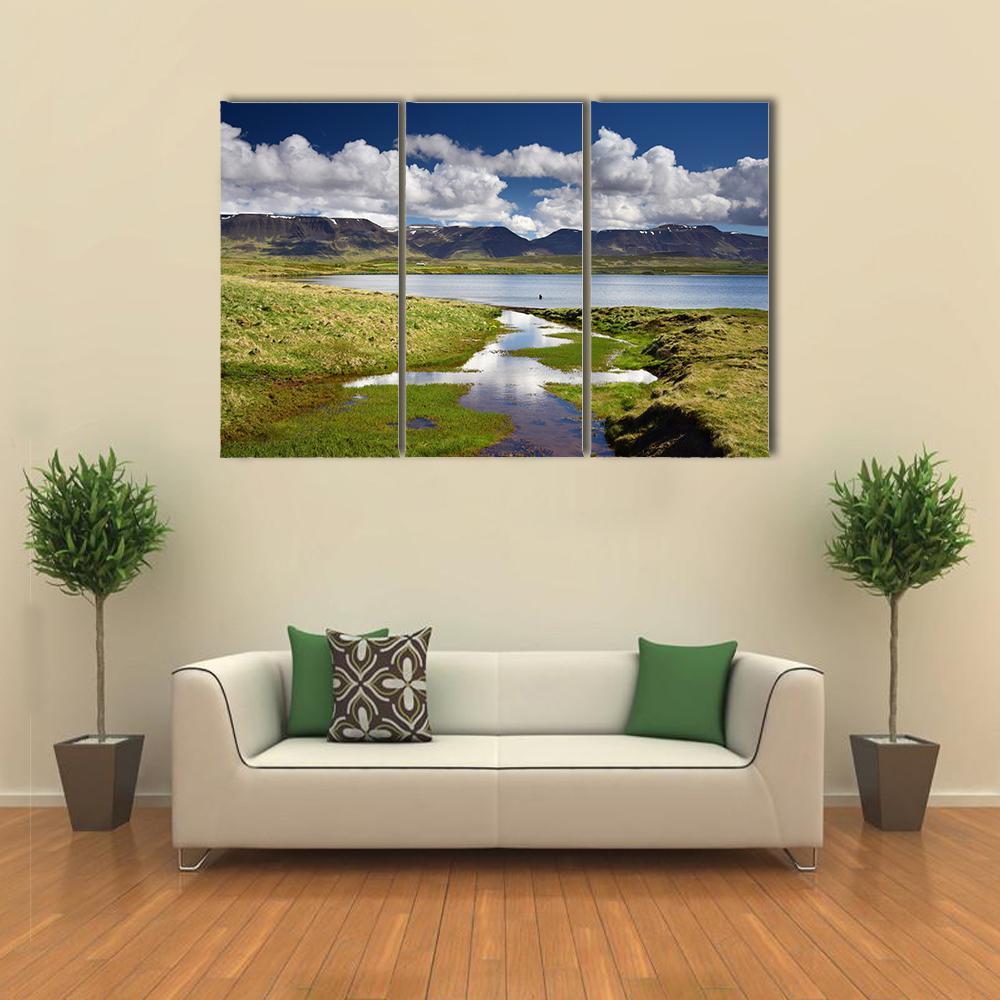 Lake Svinavatn Iceland Canvas Wall Art-3 Horizontal-Gallery Wrap-37" x 24"-Tiaracle