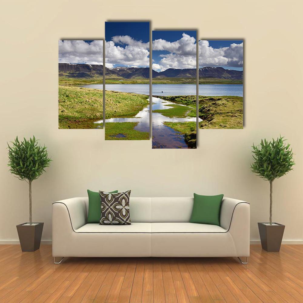 Lake Svinavatn Iceland Canvas Wall Art-4 Pop-Gallery Wrap-50" x 32"-Tiaracle