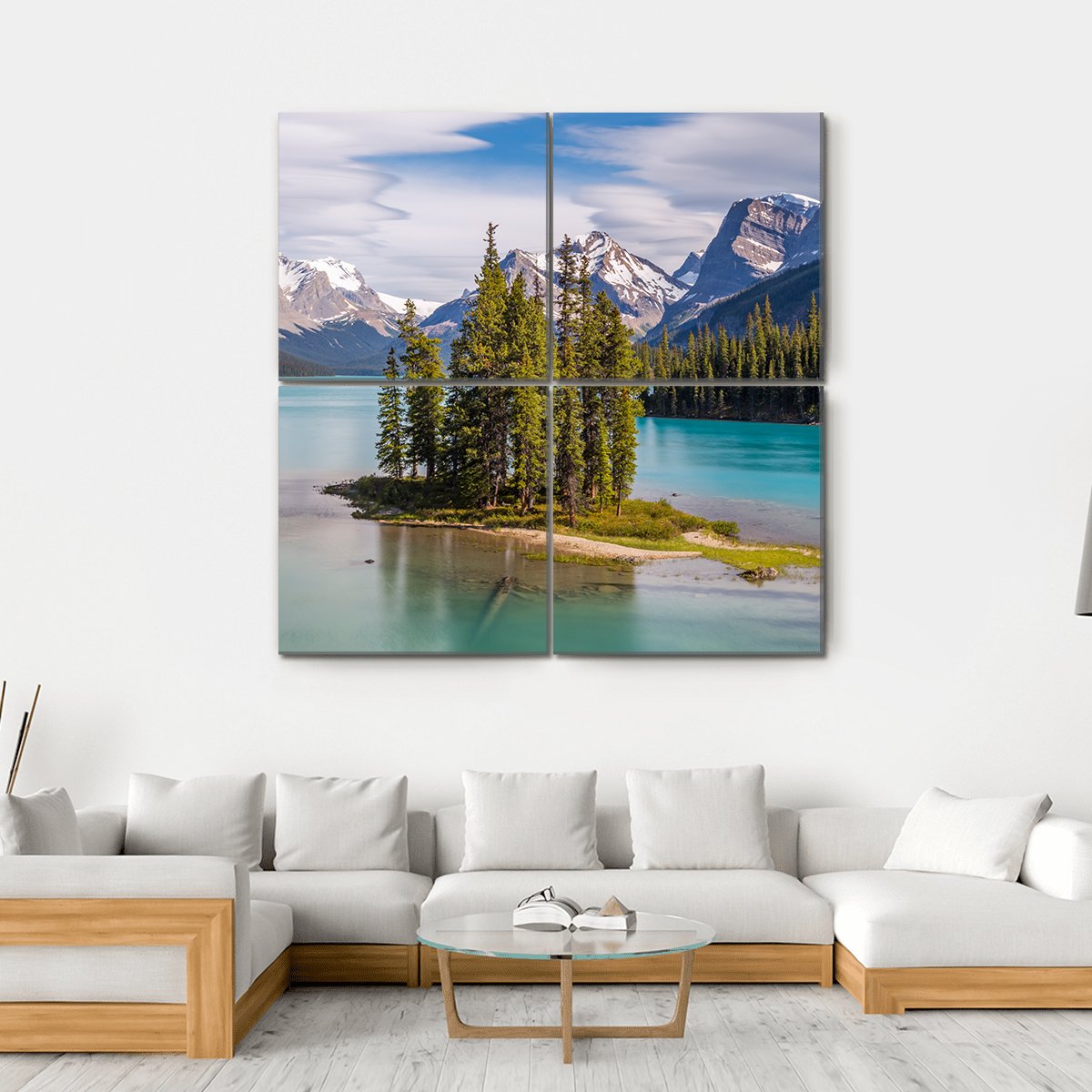 Lake Tahoe Canvas Wall Art-5 Horizontal-Gallery Wrap-22" x 12"-Tiaracle