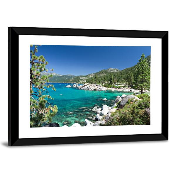 Lake Tahoe Canvas Wall Art-5 Horizontal-Gallery Wrap-22" x 12"-Tiaracle