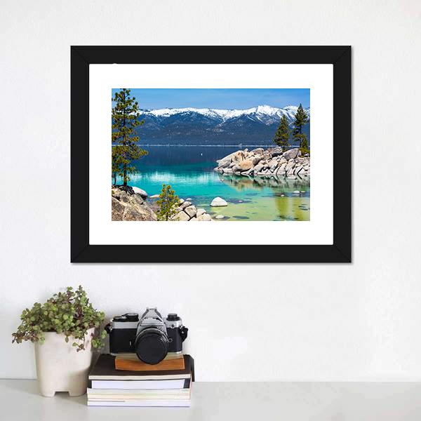Lake Tahoe US Canvas Wall Art-1 Piece-Framed Print-20" x 16"-Tiaracle