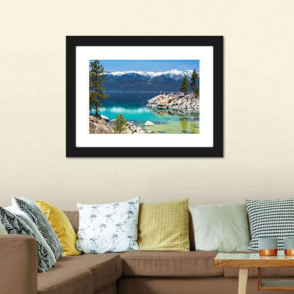 Lake Tahoe US Canvas Wall Art-3 Horizontal-Gallery Wrap-25" x 16"-Tiaracle