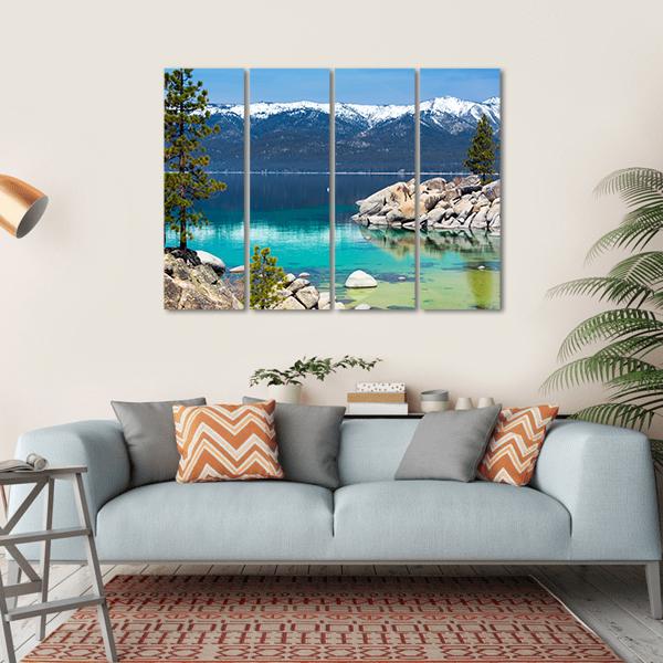 Lake Tahoe US Canvas Wall Art-4 Horizontal-Gallery Wrap-34" x 24"-Tiaracle