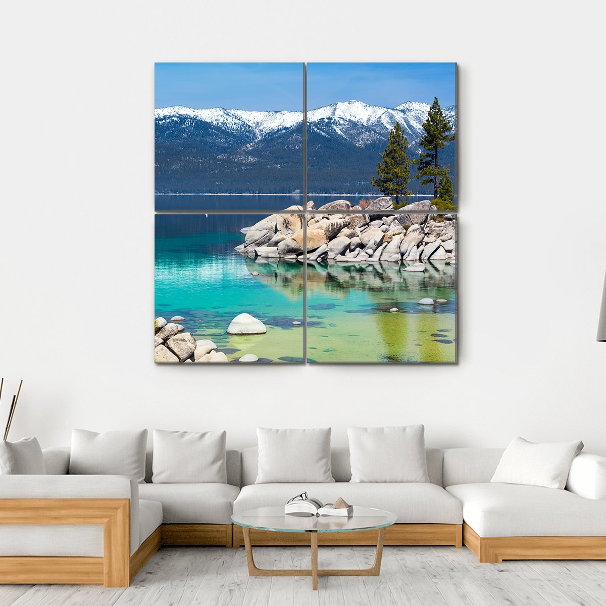 Lake Tahoe US Canvas Wall Art-4 Square-Gallery Wrap-17" x 17"-Tiaracle
