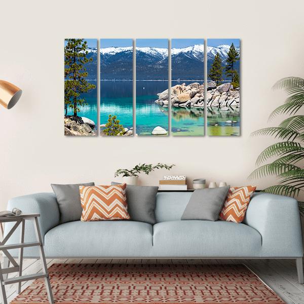 Lake Tahoe US Canvas Wall Art-4 Horizontal-Gallery Wrap-34" x 24"-Tiaracle