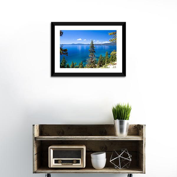 Lake Tahoe In USA Canvas Wall Art-1 Piece-Framed Print-20" x 16"-Tiaracle