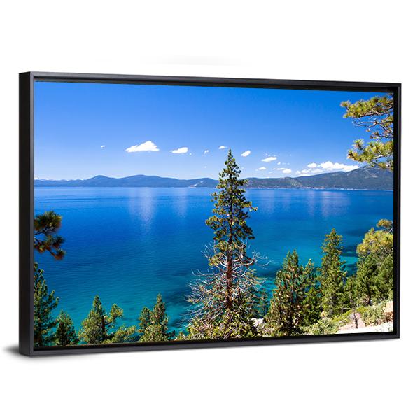 Lake Tahoe In USA Canvas Wall Art-3 Horizontal-Gallery Wrap-25" x 16"-Tiaracle