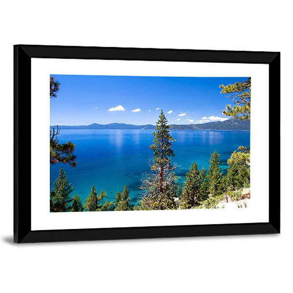 Lake Tahoe In USA Canvas Wall Art-3 Horizontal-Gallery Wrap-25" x 16"-Tiaracle