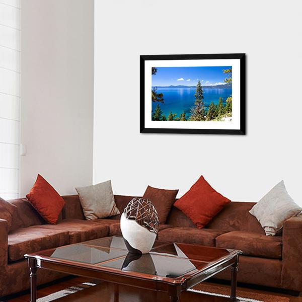 Lake Tahoe In USA Canvas Wall Art-3 Horizontal-Gallery Wrap-25" x 16"-Tiaracle