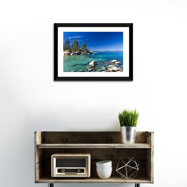 Lake Tahoe USA Canvas Wall Art-1 Piece-Framed Print-20" x 16"-Tiaracle