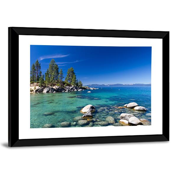 Lake Tahoe USA Canvas Wall Art-3 Horizontal-Gallery Wrap-25" x 16"-Tiaracle