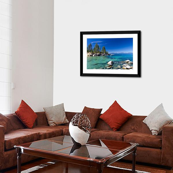 Lake Tahoe USA Canvas Wall Art-3 Horizontal-Gallery Wrap-25" x 16"-Tiaracle