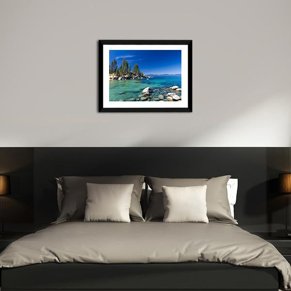 Lake Tahoe USA Canvas Wall Art-3 Horizontal-Gallery Wrap-25" x 16"-Tiaracle