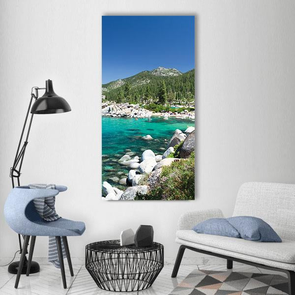 Lake Tahoe Vertical Canvas Wall Art-1 Vertical-Gallery Wrap-12" x 24"-Tiaracle