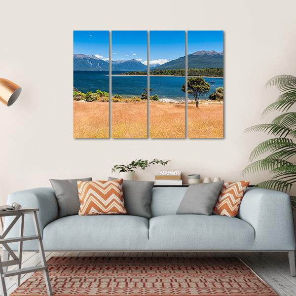 Lake Te Anau New Zealand Canvas Wall Art-4 Horizontal-Gallery Wrap-34" x 24"-Tiaracle