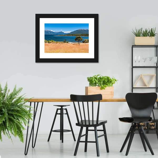 Lake Te Anau New Zealand Canvas Wall Art-5 Horizontal-Gallery Wrap-22" x 12"-Tiaracle