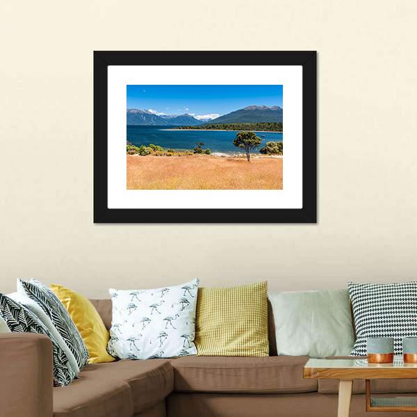 Lake Te Anau New Zealand Canvas Wall Art-5 Horizontal-Gallery Wrap-22" x 12"-Tiaracle