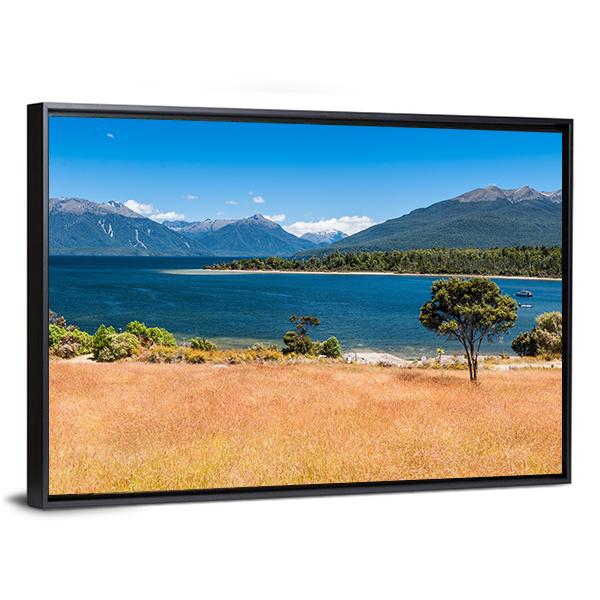 Lake Te Anau New Zealand Canvas Wall Art-5 Horizontal-Gallery Wrap-22" x 12"-Tiaracle