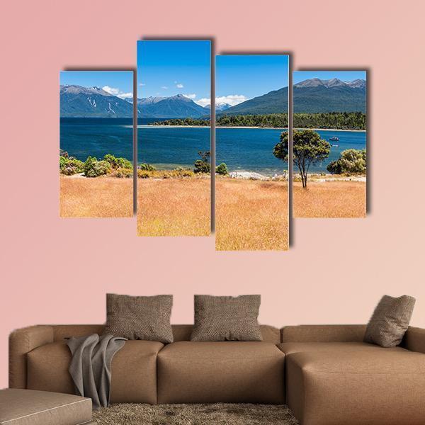 Lake Te Anau New Zealand Canvas Wall Art-4 Pop-Gallery Wrap-50" x 32"-Tiaracle