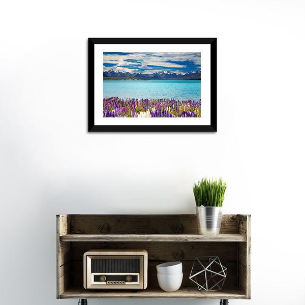 Lake Tekapo In New Zealand Canvas Wall Art-1 Piece-Framed Print-20" x 16"-Tiaracle