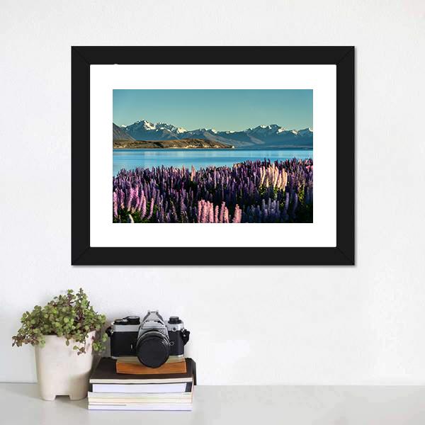 Lake Tekapo In South Island Canvas Wall Art-1 Piece-Framed Print-20" x 16"-Tiaracle