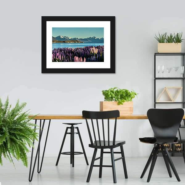 Lake Tekapo In South Island Canvas Wall Art-5 Horizontal-Gallery Wrap-22" x 12"-Tiaracle
