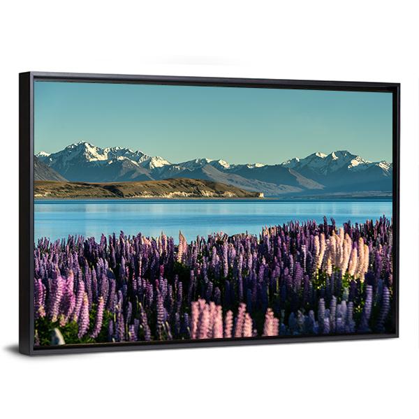 Lake Tekapo In South Island Canvas Wall Art-5 Horizontal-Gallery Wrap-22" x 12"-Tiaracle