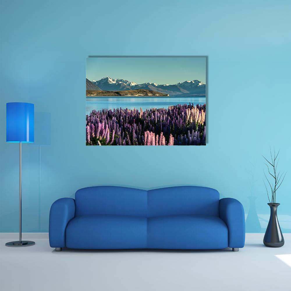 Lake Tekapo In South Island Canvas Wall Art-4 Horizontal-Gallery Wrap-34" x 24"-Tiaracle