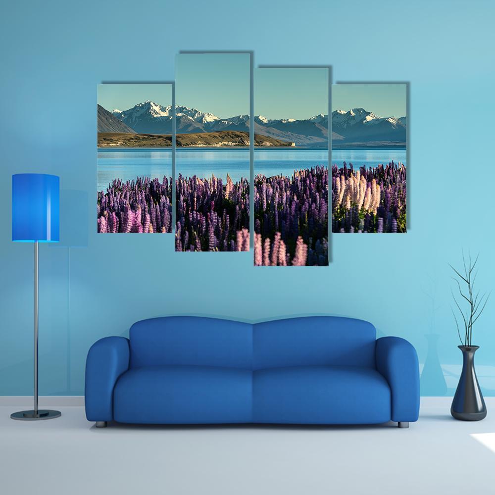 Lake Tekapo In South Island Canvas Wall Art-4 Pop-Gallery Wrap-50" x 32"-Tiaracle