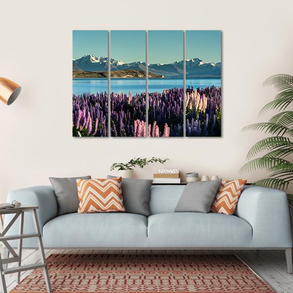 Lake Tekapo In South Island Canvas Wall Art-5 Horizontal-Gallery Wrap-22" x 12"-Tiaracle