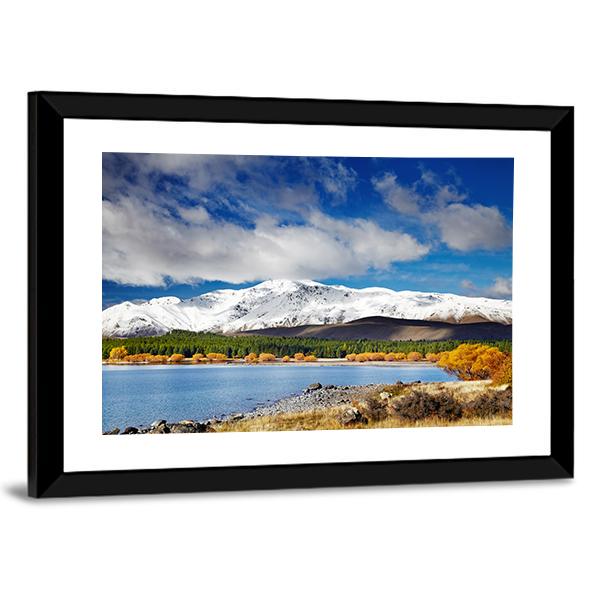 Lake Tekapo &amp; Mountain Canvas Wall Art-3 Horizontal-Gallery Wrap-25" x 16"-Tiaracle