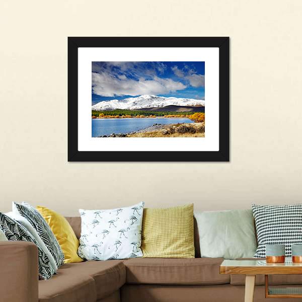 Lake Tekapo &amp; Mountain Canvas Wall Art-3 Horizontal-Gallery Wrap-25" x 16"-Tiaracle