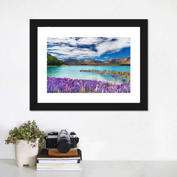 Lake Tekapo New Zealand Canvas Wall Art-1 Piece-Framed Print-20" x 16"-Tiaracle