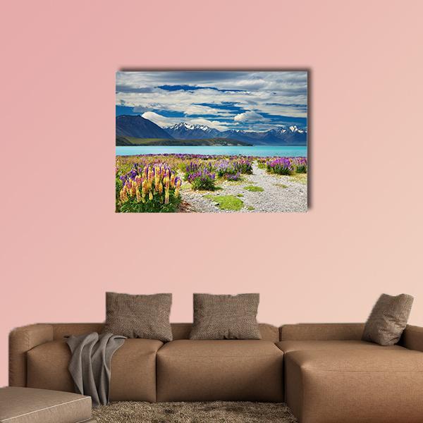 Lake Tekapo New Zealand Canvas Wall Art-4 Horizontal-Gallery Wrap-34" x 24"-Tiaracle