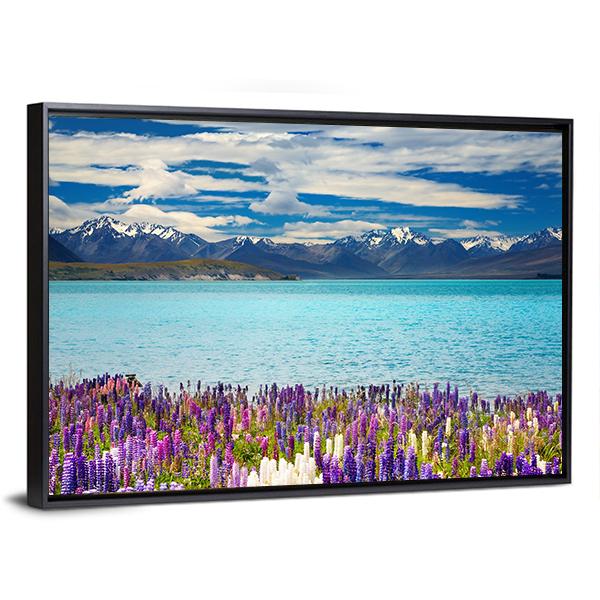 Lake Tekapo New Zealand Canvas Wall Art-3 Horizontal-Gallery Wrap-25" x 16"-Tiaracle