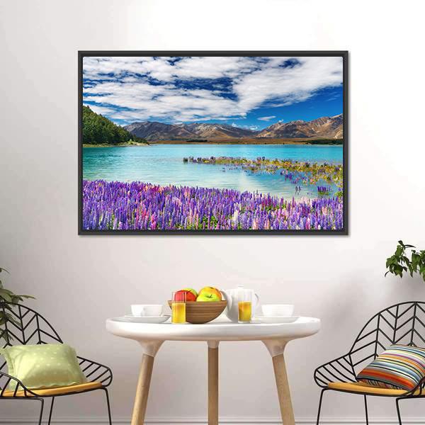 Lake Tekapo New Zealand Canvas Wall Art-5 Horizontal-Gallery Wrap-22" x 12"-Tiaracle