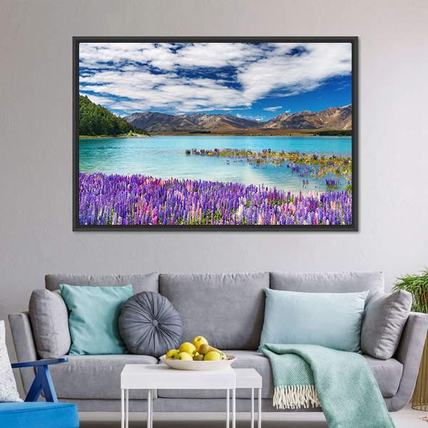 Lake Tekapo New Zealand Canvas Wall Art-5 Horizontal-Gallery Wrap-22" x 12"-Tiaracle
