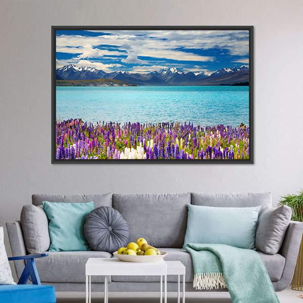 Lake Tekapo New Zealand Canvas Wall Art-3 Horizontal-Gallery Wrap-25" x 16"-Tiaracle