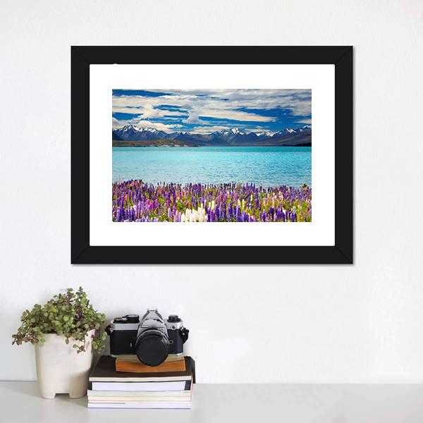 Lake Tekapo New Zealand Canvas Wall Art-1 Piece-Framed Print-20" x 16"-Tiaracle
