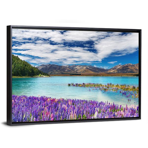Lake Tekapo New Zealand Canvas Wall Art-5 Horizontal-Gallery Wrap-22" x 12"-Tiaracle