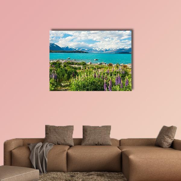 Beautiful Lake Tekapo Canvas Wall Art-1 Piece-Gallery Wrap-48" x 32"-Tiaracle