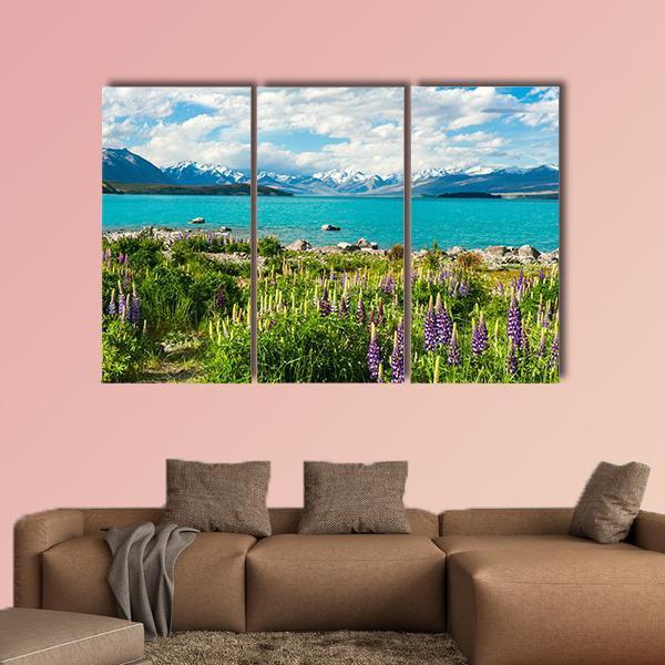 Beautiful Lake Tekapo Canvas Wall Art-3 Horizontal-Gallery Wrap-37" x 24"-Tiaracle